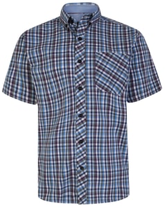 KAM Premium Stretch Karohemd Blau